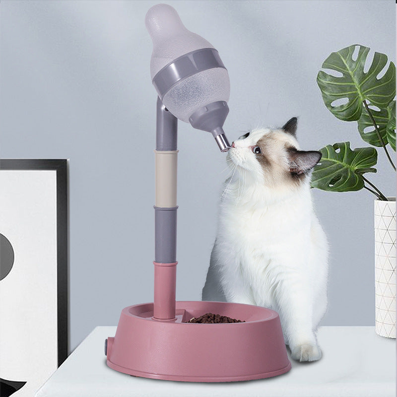 Adjustable Height Pet Watering Bowl – Vertical Dog & Cat Drinking Kettle