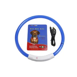 LED Dog Collar – Adjustable, Waterproof, USB Rechargeable for Night Safety