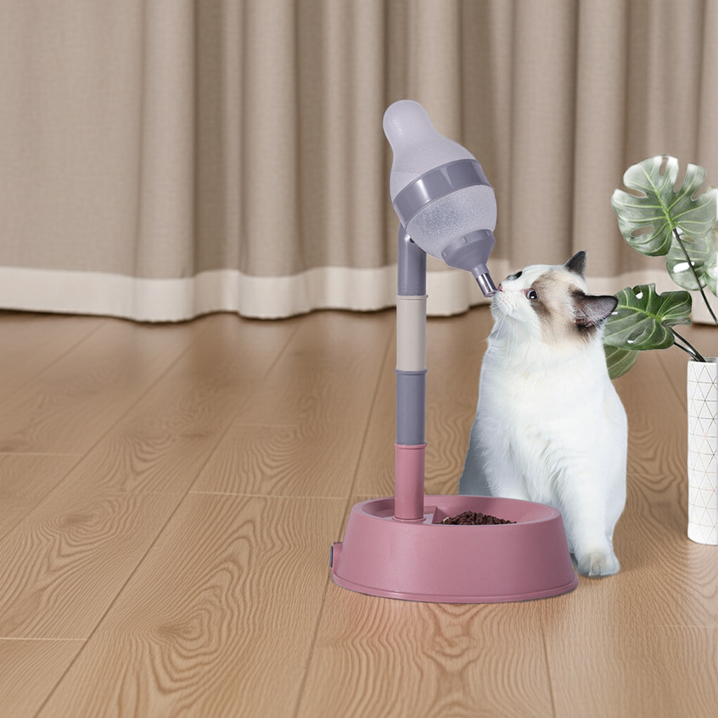 Adjustable Height Pet Watering Bowl – Vertical Dog & Cat Drinking Kettle