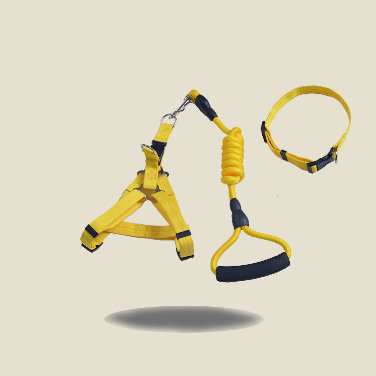 Solid Color Dog Harness & Leash Set