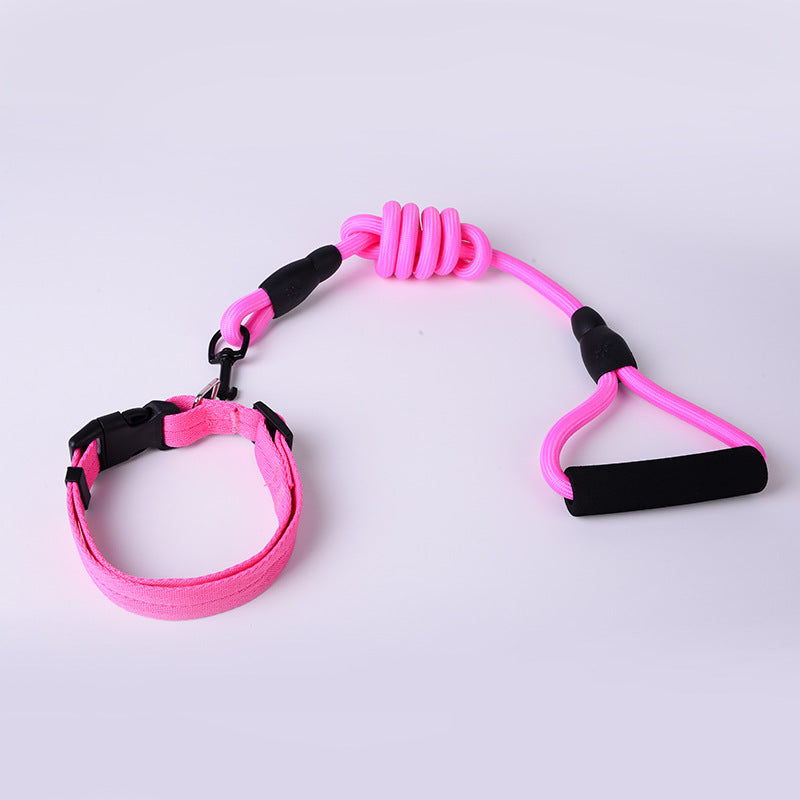 Solid Color Dog Harness & Leash Set