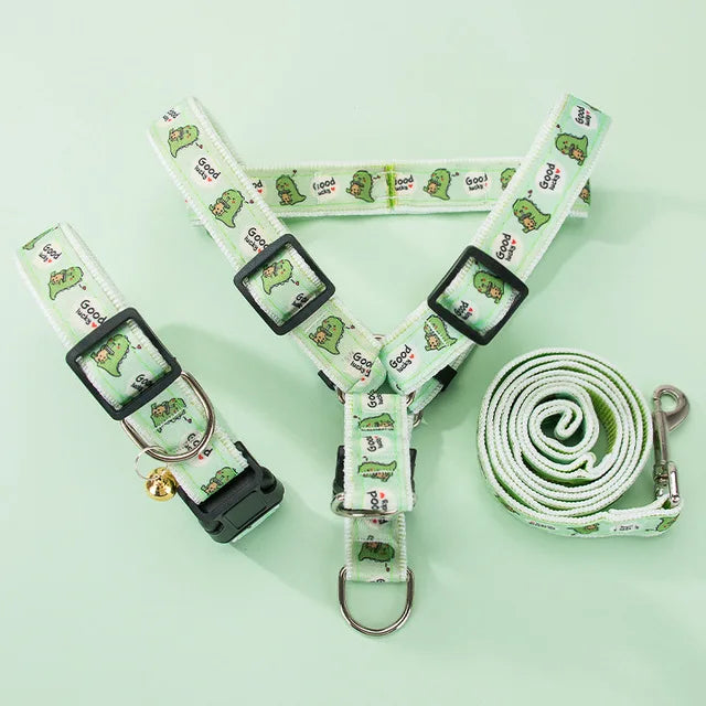 Cartoon Pet Harness & Leash Set