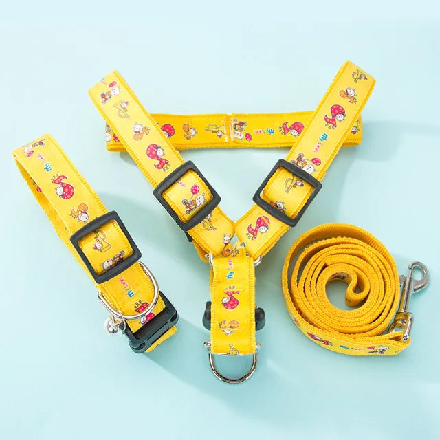 Cartoon Pet Harness & Leash Set