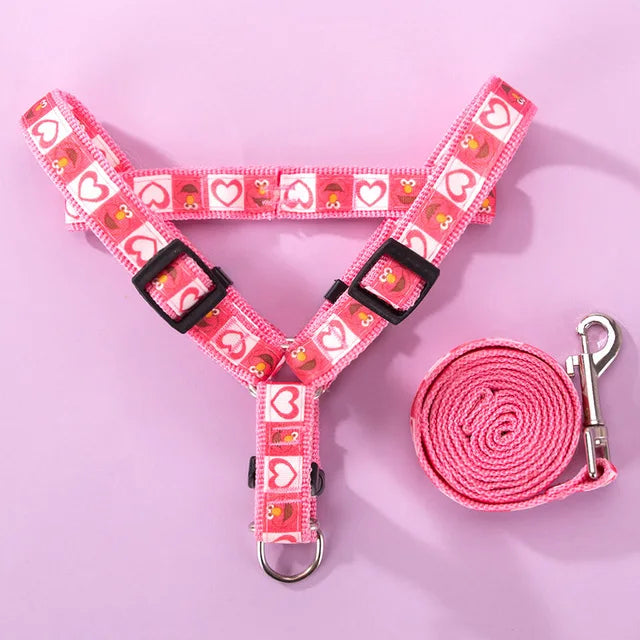 Cartoon Pet Harness & Leash Set