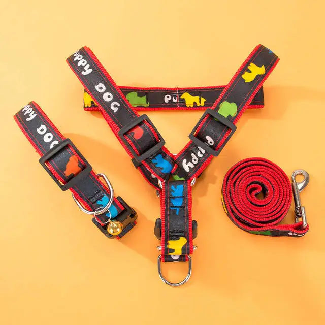 Cartoon Pet Harness & Leash Set