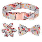 Floral Bow Dog Collar