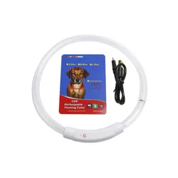 LED Dog Collar – Adjustable, Waterproof, USB Rechargeable for Night Safety