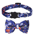 Christmas Floral Cat Collar with Bowknot – Quick Release Safety Design