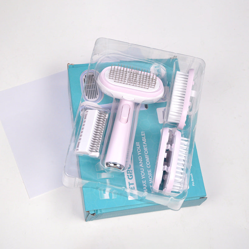 Pet Grooming Brush – Self-Cleaning Comb for Dogs & Cats