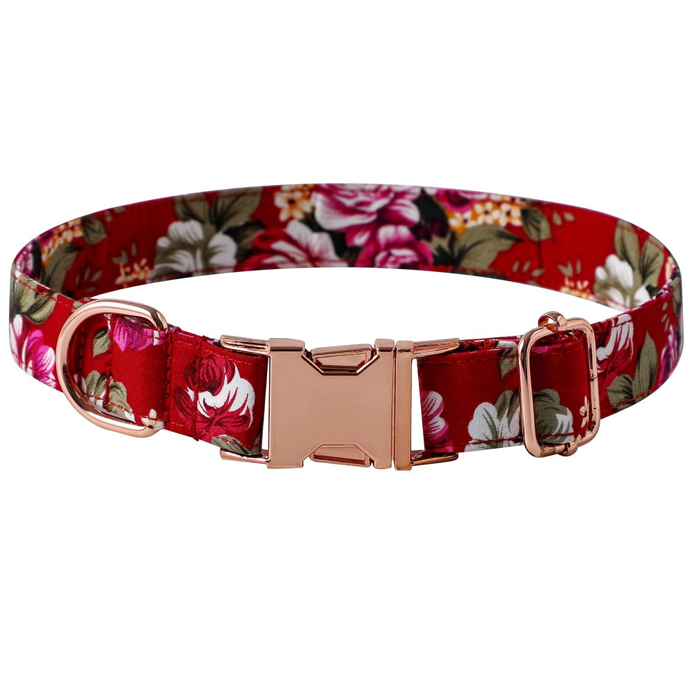 Floral Dog Collar with Flower Bow Knot – Stylish & Comfortable