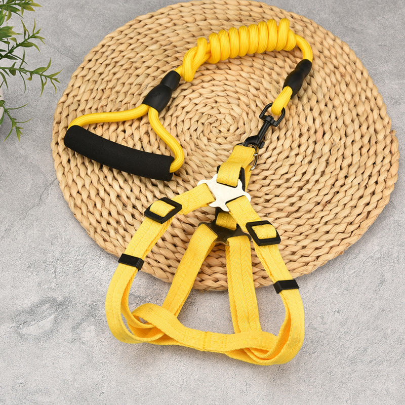 Adjustable Dog Chest Strap Harness with Leash – Comfortable Walking Lead