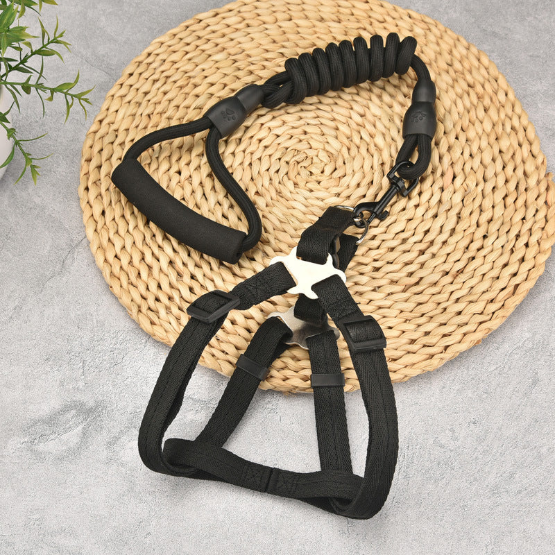 Adjustable Dog Chest Strap Harness with Leash – Comfortable Walking Lead