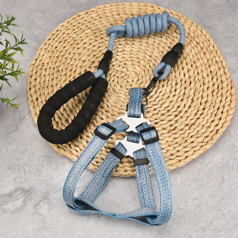 Adjustable Dog Chest Strap Harness with Leash – Comfortable Walking Lead