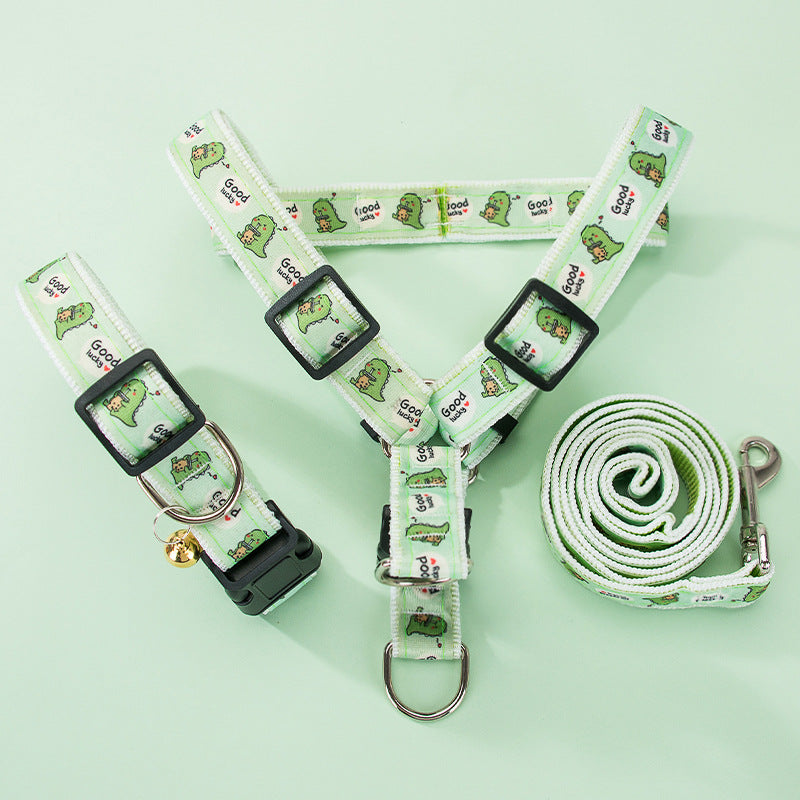 Cartoon Pet Harness & Leash Set