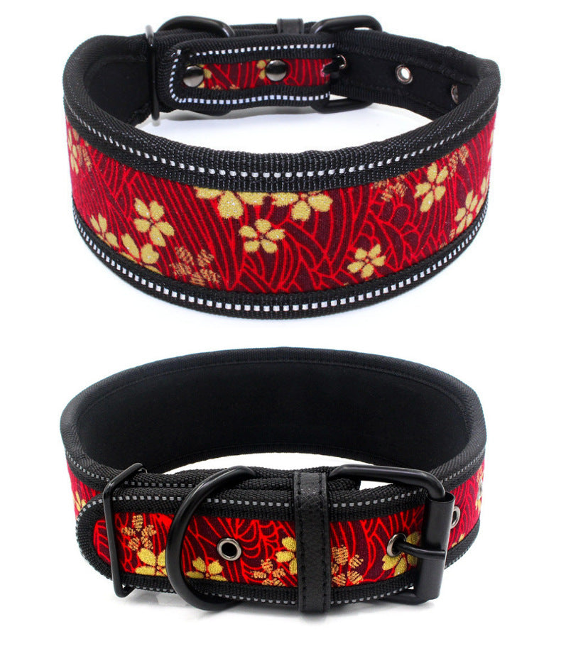 Reflective Printed Dog Collar – Comfortable & Safe for Day and Night